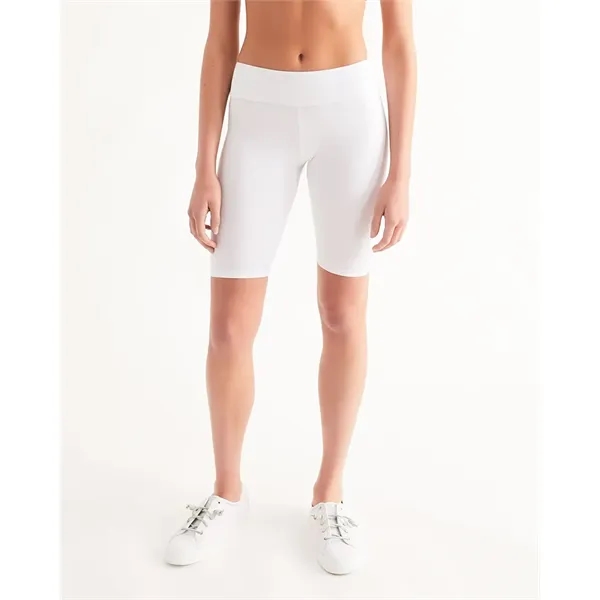 Women's All-Over Print Long Mid-Rise Bike Shorts - Women's All-Over Print Long Mid-Rise Bike Shorts - Image 4 of 10
