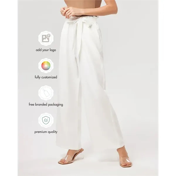 Women's All-Over Print Long High-Rise Wide Leg Pants - Women's All-Over Print Long High-Rise Wide Leg Pants - Image 0 of 15