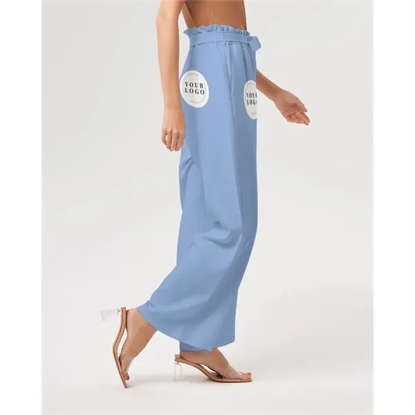Women's All-Over Print Long High-Rise Wide Leg Pants - Women's All-Over Print Long High-Rise Wide Leg Pants - Image 11 of 15