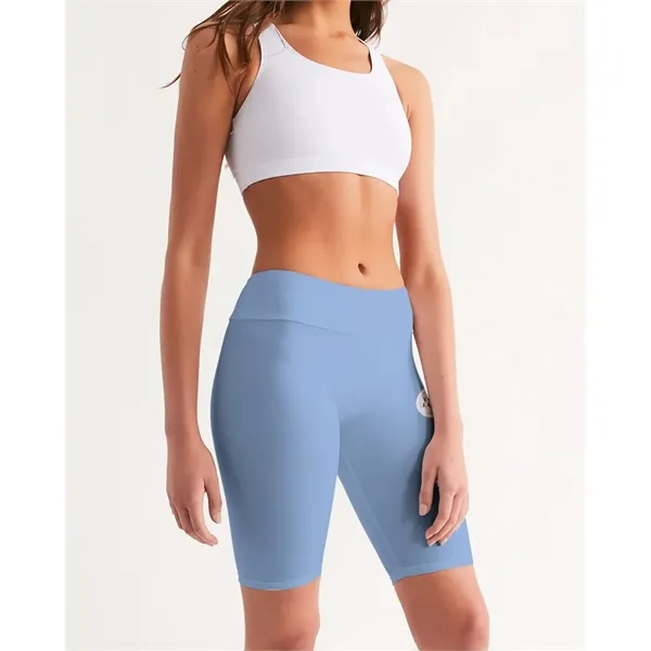 Women's All-Over Print Long Mid-Rise Bike Shorts - Women's All-Over Print Long Mid-Rise Bike Shorts - Image 8 of 10