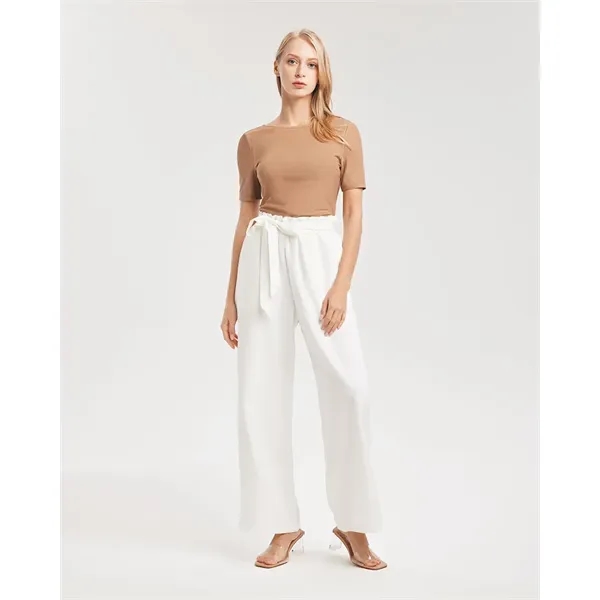 Women's All-Over Print Long High-Rise Wide Leg Pants - Women's All-Over Print Long High-Rise Wide Leg Pants - Image 3 of 15