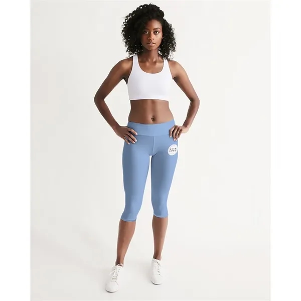 Women's All-Over Print Long Mid-Rise Capri - Women's All-Over Print Long Mid-Rise Capri - Image 6 of 11