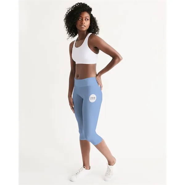 Women's All-Over Print Long Mid-Rise Capri - Women's All-Over Print Long Mid-Rise Capri - Image 9 of 11