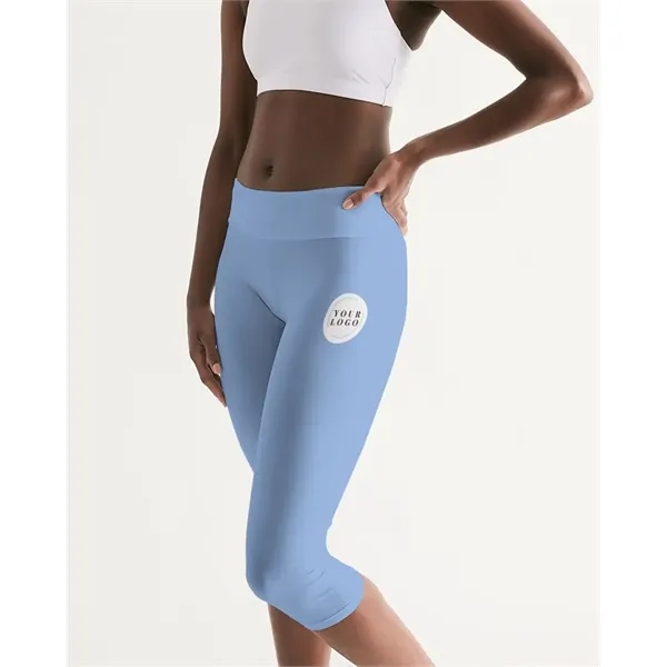 Women's All-Over Print Long Mid-Rise Capri - Women's All-Over Print Long Mid-Rise Capri - Image 10 of 11