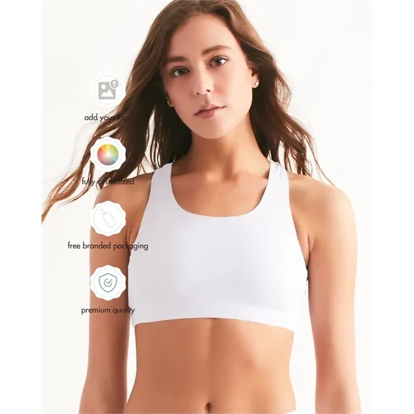 Women's All-Over Print Long Seamless Sports Bra - Women's All-Over Print Long Seamless Sports Bra - Image 0 of 9