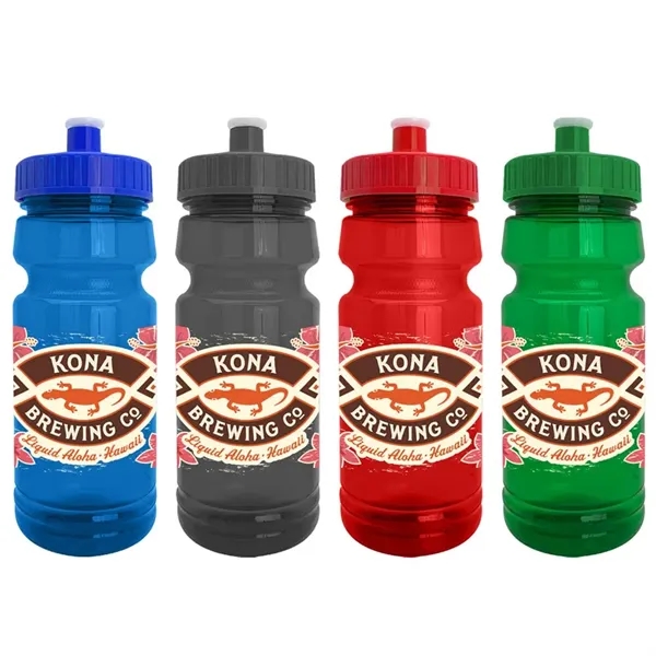 Cycle 24oz Recycled Transparent Bike Bottle w/Push-Pull Lid