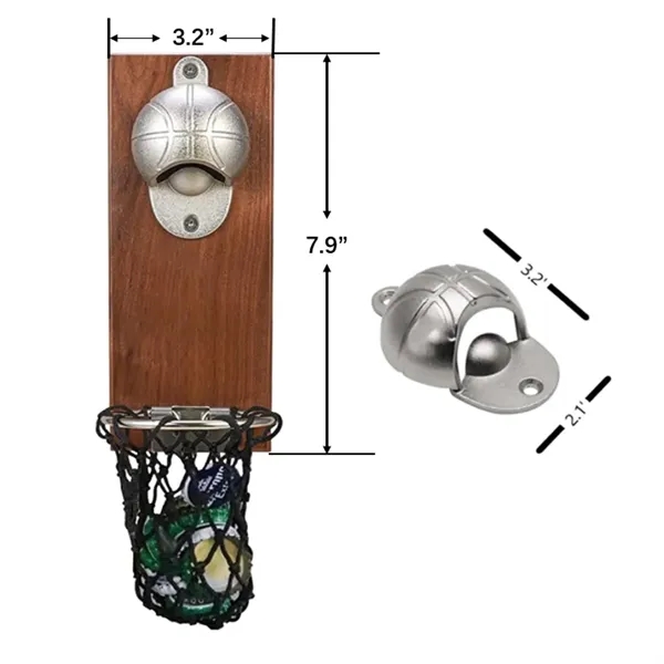Magnetic Basketball Creative Bottle Opener Wall Mounted - Magnetic Basketball Creative Bottle Opener Wall Mounted - Image 0 of 1