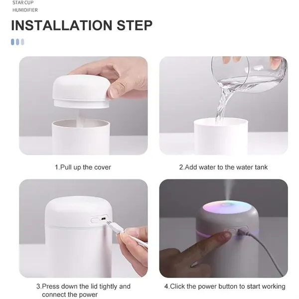Portable Mini Colorful Cool Air Humidifier - Portable Mini Colorful Cool Air Humidifier - Image 2 of 2