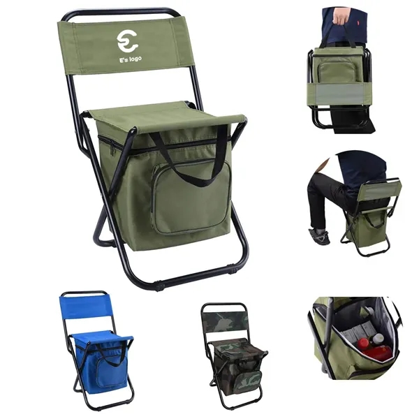 Portable Camping Chair with Cooler Bag - Portable Camping Chair with Cooler Bag - Image 0 of 5