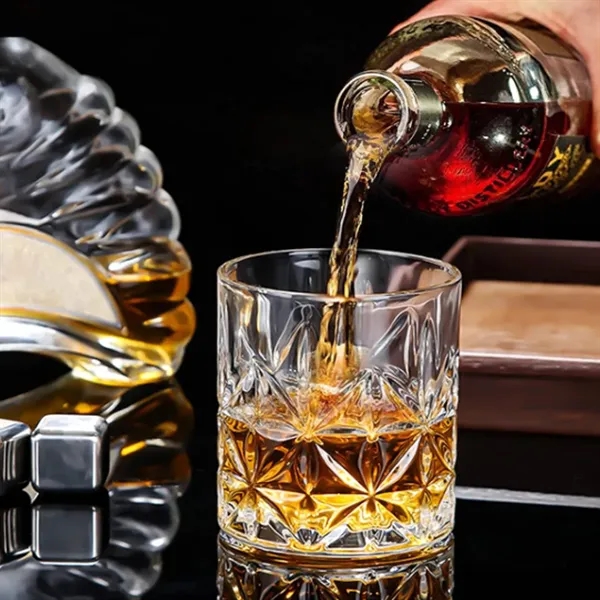 Luxury Whiskey Glass Gift Set with Stones and Wood Box - Luxury Whiskey Glass Gift Set with Stones and Wood Box - Image 2 of 5
