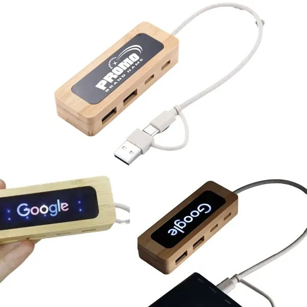Eco USB Hub with Bamboo and Wheat Straw Housing - Eco USB Hub with Bamboo and Wheat Straw Housing - Image 0 of 3