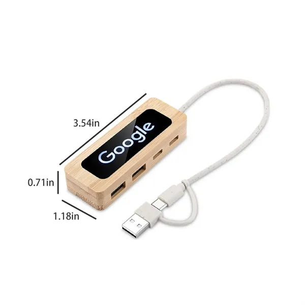 Eco USB Hub with Bamboo and Wheat Straw Housing - Eco USB Hub with Bamboo and Wheat Straw Housing - Image 1 of 3