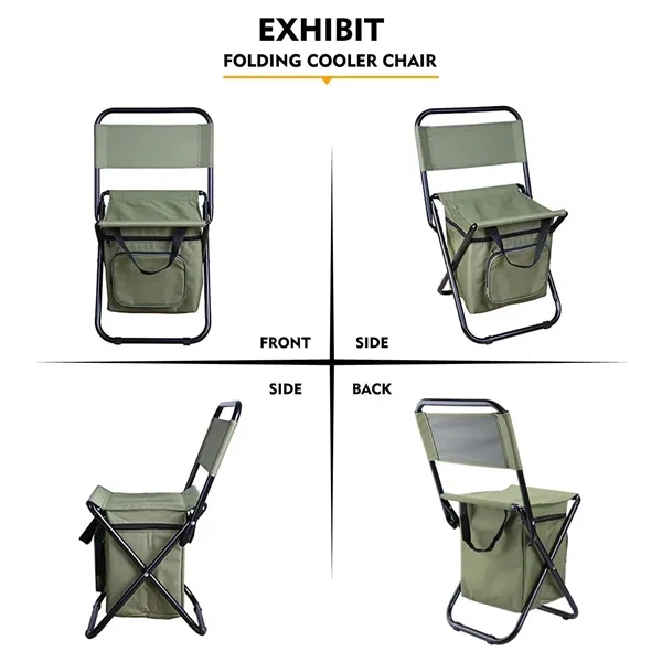 Portable Camping Chair with Cooler Bag - Portable Camping Chair with Cooler Bag - Image 3 of 5