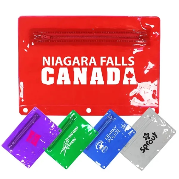 Premium Vinyl Zippered Pack, Transparent Colors - Premium Vinyl Zippered Pack, Transparent Colors - Image 0 of 1