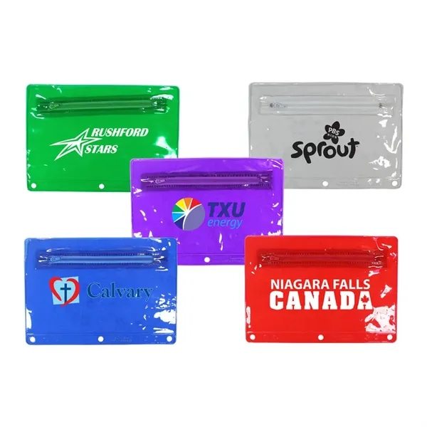 Premium Vinyl Zippered Pack, Transparent Colors - Premium Vinyl Zippered Pack, Transparent Colors - Image 1 of 1