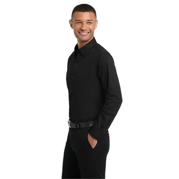 Port Authority Dimension Knit Dress Shirt. - Port Authority Dimension Knit Dress Shirt. - Image 7 of 19