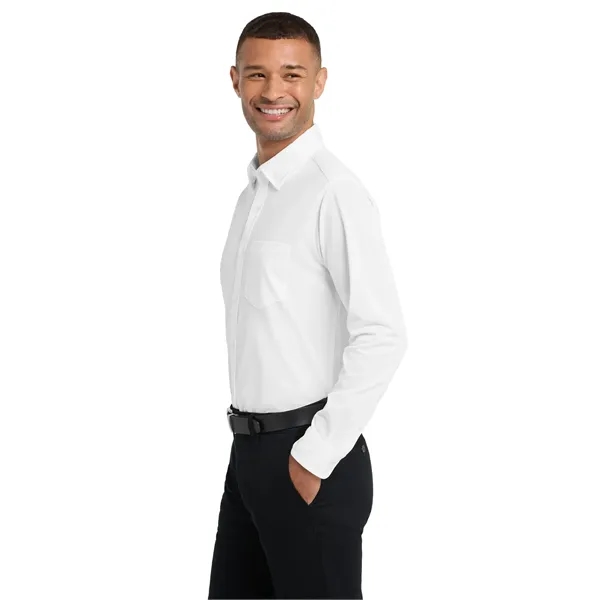 Port Authority Dimension Knit Dress Shirt. - Port Authority Dimension Knit Dress Shirt. - Image 17 of 19