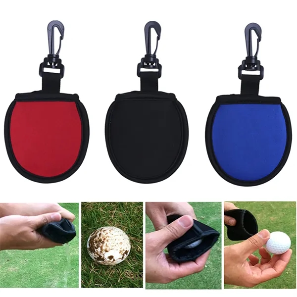 Portable Pocket Golf Ball Cleaner Pouch - Portable Pocket Golf Ball Cleaner Pouch - Image 1 of 4