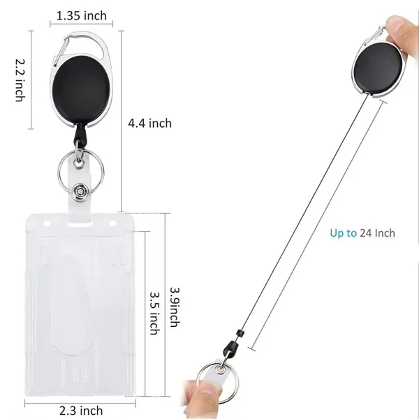 ID Badge Holders with Retractable Clip - ID Badge Holders with Retractable Clip - Image 1 of 1