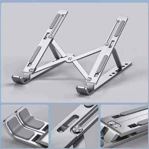 7 Angles Adjustable Foldable Aluminum Laptop Stand - 7 Angles Adjustable Foldable Aluminum Laptop Stand - Image 3 of 4