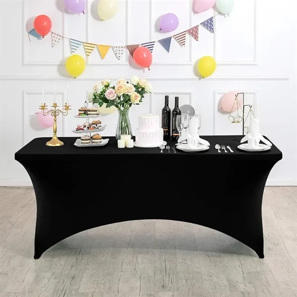 6ft Stretch Table Cover Wrap Fitted Tablecloth - 6ft Stretch Table Cover Wrap Fitted Tablecloth - Image 6 of 6