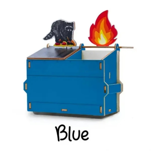 Wooden Desktop Office Storage Cylinder - Wooden Desktop Office Storage Cylinder - Image 5 of 7