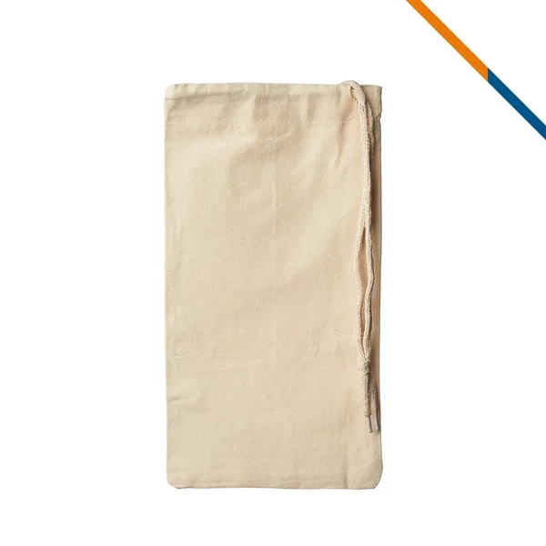 Veronica Cotton Drawstring Wine Bags - Veronica Cotton Drawstring Wine Bags - Image 3 of 3