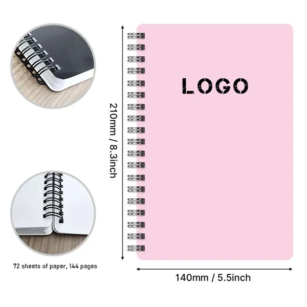 A5 Custom Spiral Bound Paper Fitness Journal Workout Planner - A5 Custom Spiral Bound Paper Fitness Journal Workout Planner - Image 1 of 6