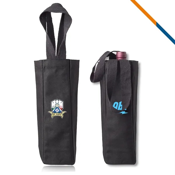 Cecilia Single Bottle Canvas Wine Totes - Cecilia Single Bottle Canvas Wine Totes - Image 0 of 3