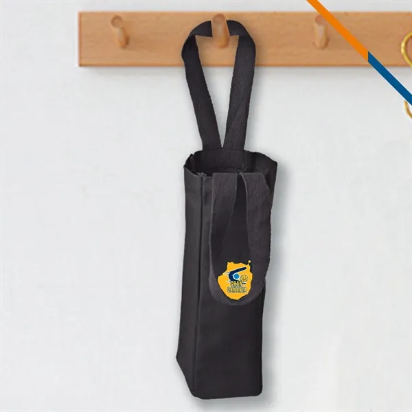 Cecilia Single Bottle Canvas Wine Totes - Cecilia Single Bottle Canvas Wine Totes - Image 1 of 3