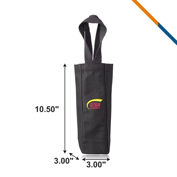 Cecilia Single Bottle Canvas Wine Totes - Cecilia Single Bottle Canvas Wine Totes - Image 2 of 3