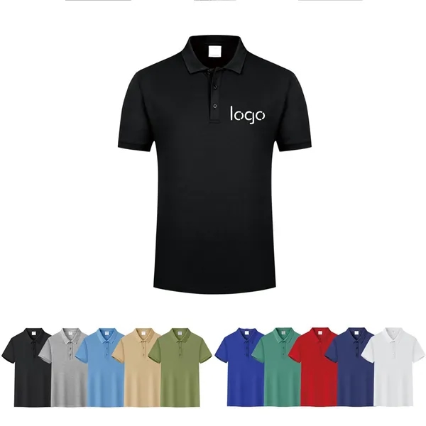 Mercerized Cotton Polo Lapel Short Sleeve Shirt - Mercerized Cotton Polo Lapel Short Sleeve Shirt - Image 0 of 12