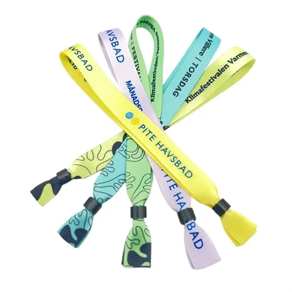 Full Color Dye Sublimation Fabric Wristband - Full Color Dye Sublimation Fabric Wristband - Image 1 of 5
