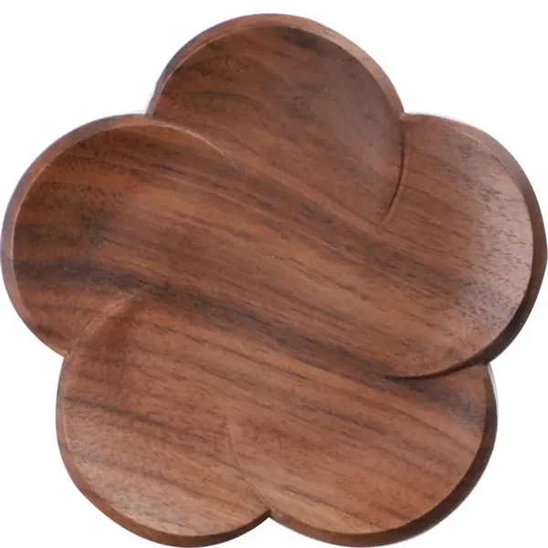 Black Walnut Wooden Cup Coaster - Black Walnut Wooden Cup Coaster - Image 4 of 5