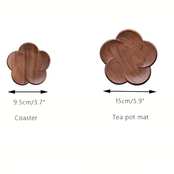 Black Walnut Wooden Cup Coaster - Black Walnut Wooden Cup Coaster - Image 5 of 5