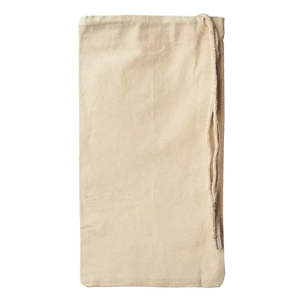 Seeley Cotton Drawstring Wine Bag - Seeley Cotton Drawstring Wine Bag - Image 2 of 2