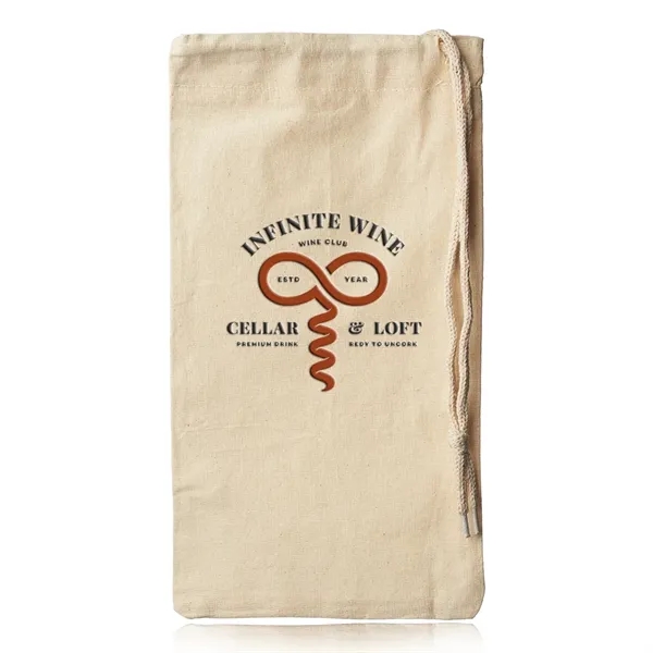 Seeley Cotton Drawstring Wine Bag - Seeley Cotton Drawstring Wine Bag - Image 1 of 2