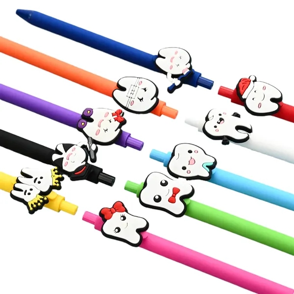 PVC Cartoon Tooth Ballpoint Pen - PVC Cartoon Tooth Ballpoint Pen - Image 1 of 3