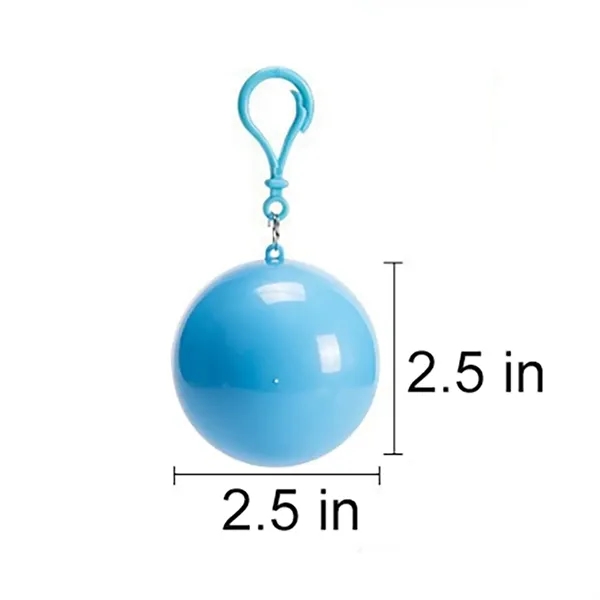 Portable Keychain Rain Poncho Ball - Portable Keychain Rain Poncho Ball - Image 1 of 3
