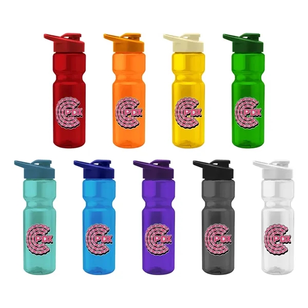 Blazer 28oz Transparent Bike Bottle w/Drink-thru Lid - Blazer 28oz Transparent Bike Bottle w/Drink-thru Lid - Image 0 of 9