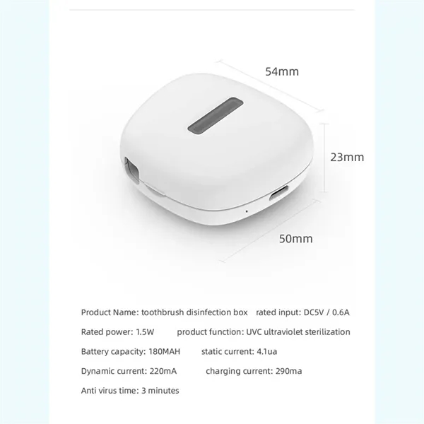 UV-C Toothbrush Sanitizer - UV-C Toothbrush Sanitizer - Image 2 of 3