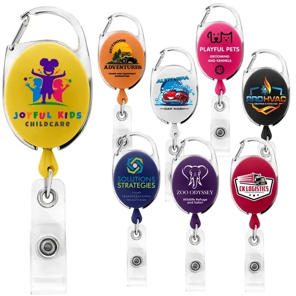 Bubble Carabiner Retractable Badge Reel