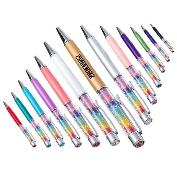 Metal Pen w/Rainbow Diamonds - Metal Pen w/Rainbow Diamonds - Image 0 of 14