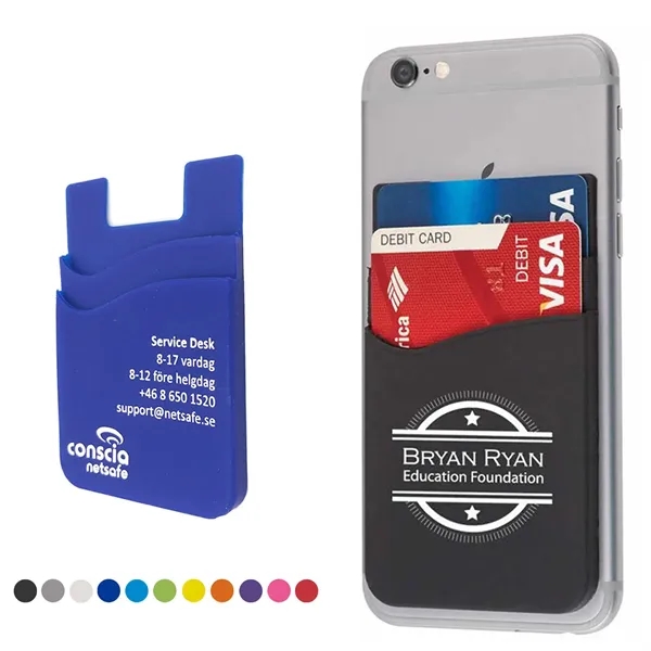 Double Layer Silicone Phone Wallet - Double Layer Silicone Phone Wallet - Image 0 of 15