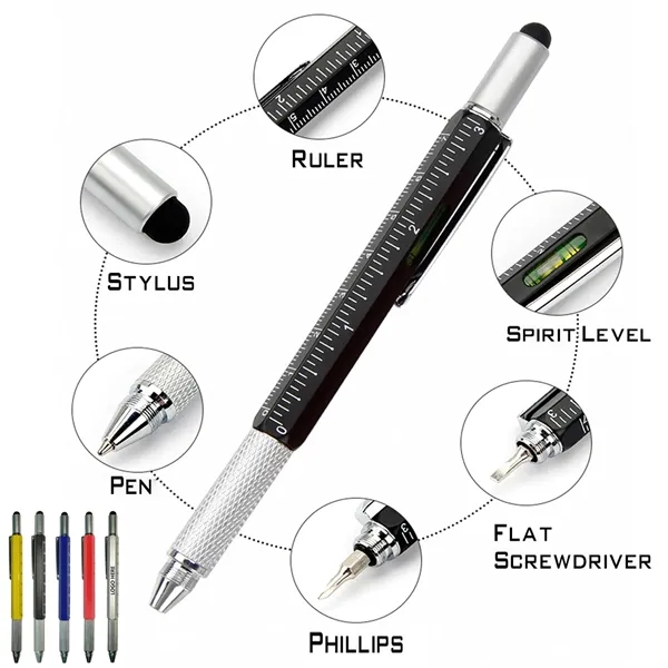 6 in 1 Metal Tool Pen - 6 in 1 Metal Tool Pen - Image 0 of 11