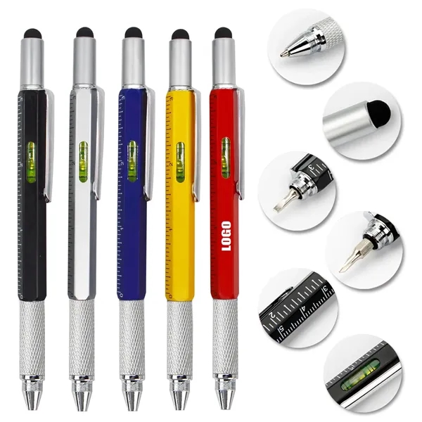 6 in 1 Semi-Metal Tool Pen - 6 in 1 Semi-Metal Tool Pen - Image 0 of 8
