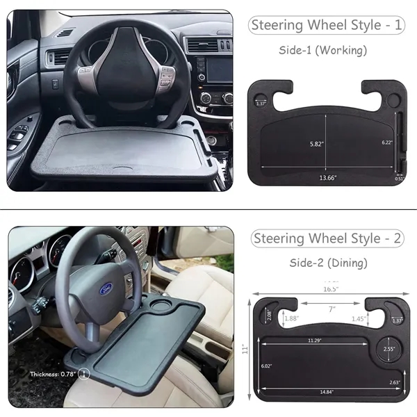 2-IN-1 Portable Auto Steering Desk Table Organizer - 2-IN-1 Portable Auto Steering Desk Table Organizer - Image 2 of 8