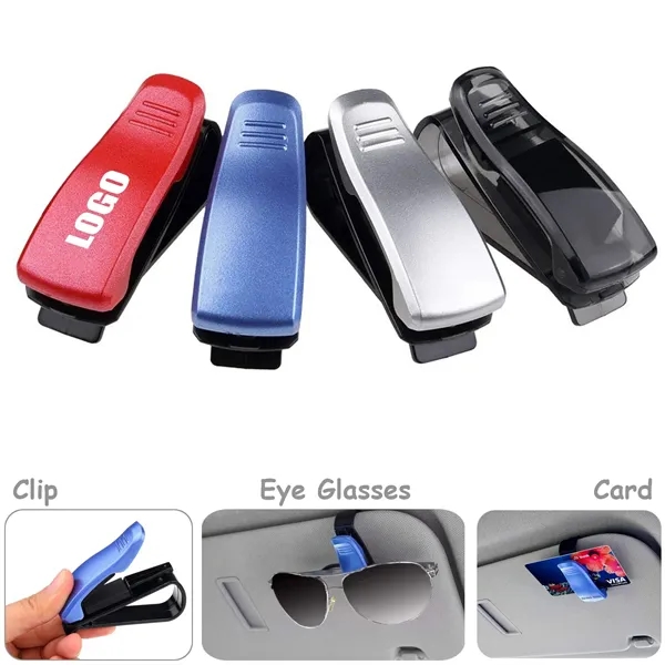 Car Visor Sunglasses Clip Card Holder - Car Visor Sunglasses Clip Card Holder - Image 0 of 13