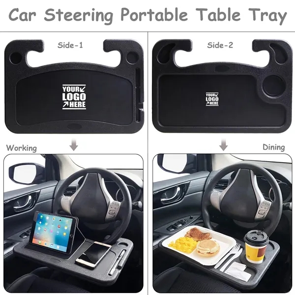 2-IN-1 Portable Auto Steering Desk Table Organizer - 2-IN-1 Portable Auto Steering Desk Table Organizer - Image 0 of 8