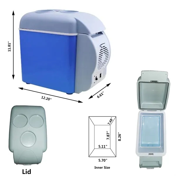 12V 7.5L Portable Mini Car Refrigerator Cooler And Warmer - 12V 7.5L Portable Mini Car Refrigerator Cooler And Warmer - Image 0 of 4